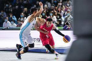 全运会三人男篮决赛 奥运联合队21-12击败广东队夺金