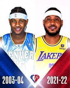青涩到成熟!NBA官方发布安东尼今昔对比照:第1年到第19年!