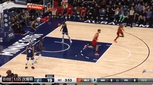 天赋！杰伦-格林大拉杆回头望月砍NBA生涯首分