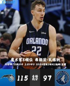 【今日菜鸟观察】小瓦格纳28分4板2助 道苏姆6投全中贡献14分